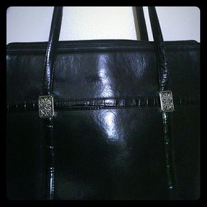 Black genuine leather Brighton Purse